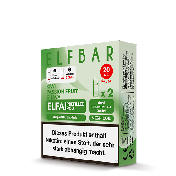 Elfbar Elfa Pods - Kiwi Passionfruit Guava (pack of 2)