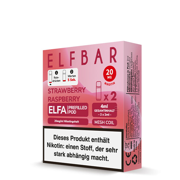 Elfbar Elfa Pods - Strawberry Raspberry (Pack of 2)